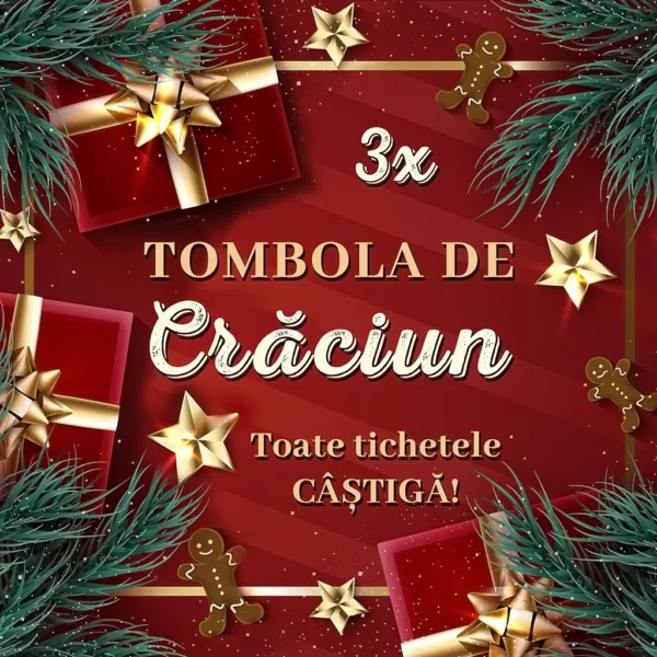 3 Tichete pentru Tombola de Crăciun, 1-24 decembrie 2025