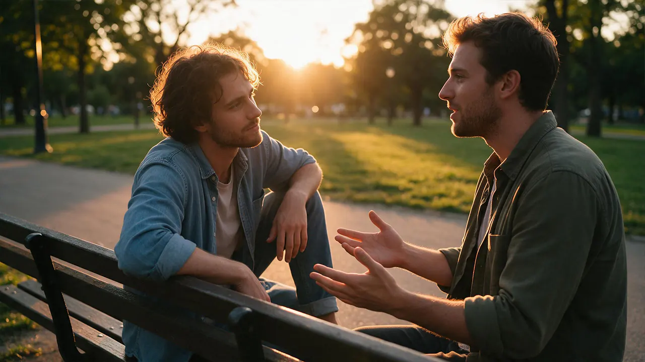Îți merge mai bine - Discussion among Friends
